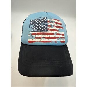 CAP HAT American Flag USA Trucker Snapback Adjustable
